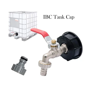 

IBC Tote Tank Drain Adapter 1/2" Hose Faucet Water Connector Replacement S60X6 Brass Tap Fitting Valve Oil Fuel Garden Supplies