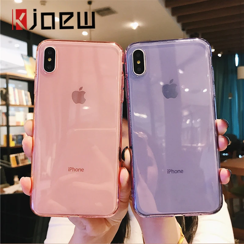 Прозрачный силиконовый чехол KJOEW для телефона iPhone 6 6s 7 8 Plus Xs XR XS Max X мягкий