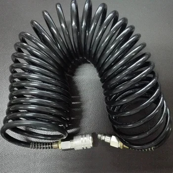 

Hot 1/4 Air Hose Fittings Coil Pneumatic Compressor 200PSI Quick Coupler Tube P