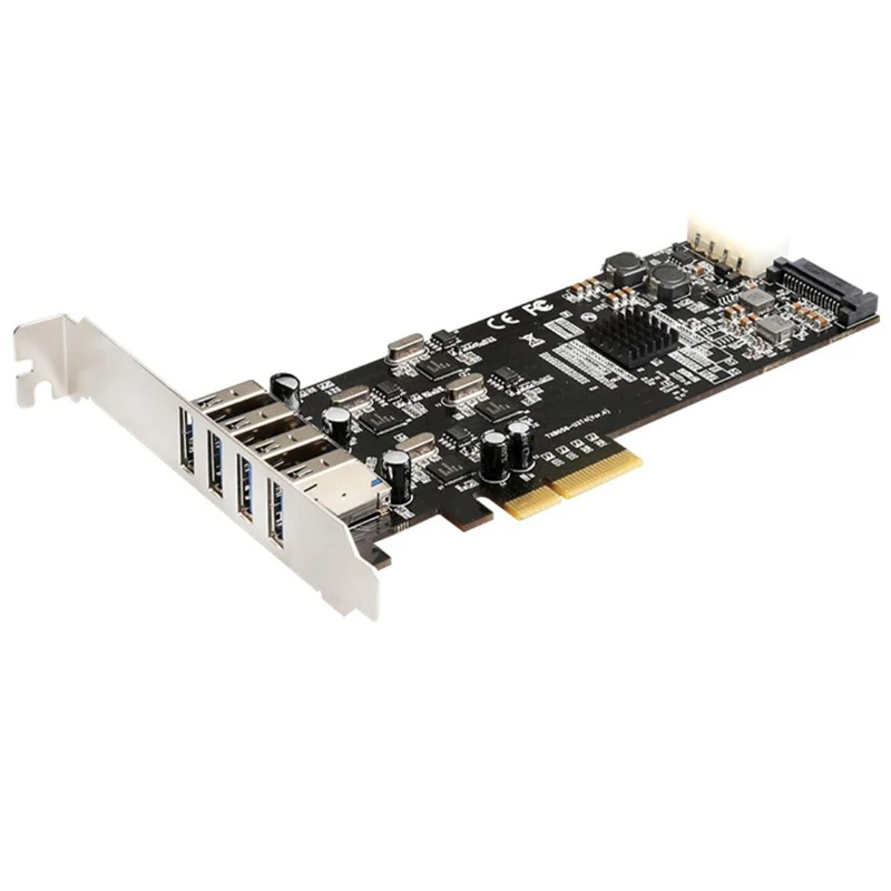 Удлинитель PCI 4 порта PCI-E к USB 3,0 концентратор PCI Express карта расширения адаптер 5 Гбит/с скорость для рабочего стола Expresscard USB 3,0 PCIe 4X