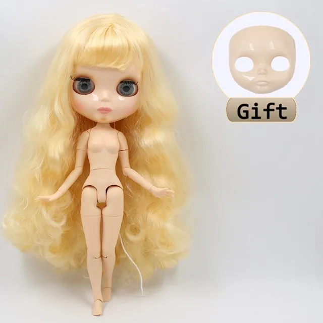ICY 1/6 Blyth Подгонянная Обнаженная кукла с натуральной кожей тела, глянцевое лицо для ребенка подарок, игрушка - Цвет: BL313 a