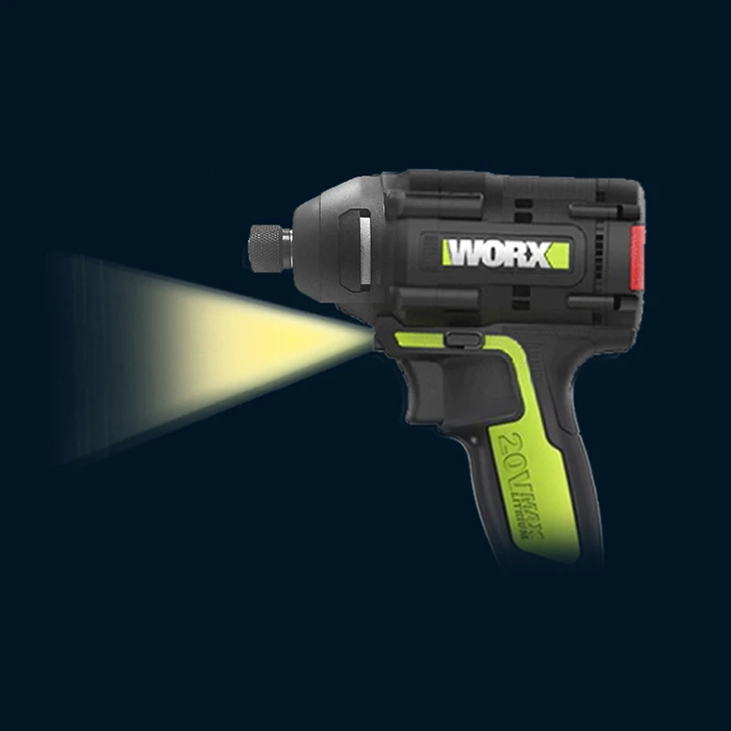 WORX 20 В литиевая батарея бесщеточный ударный драйвер WU294 аккумуляторная электрическая отвертка электроинструмент