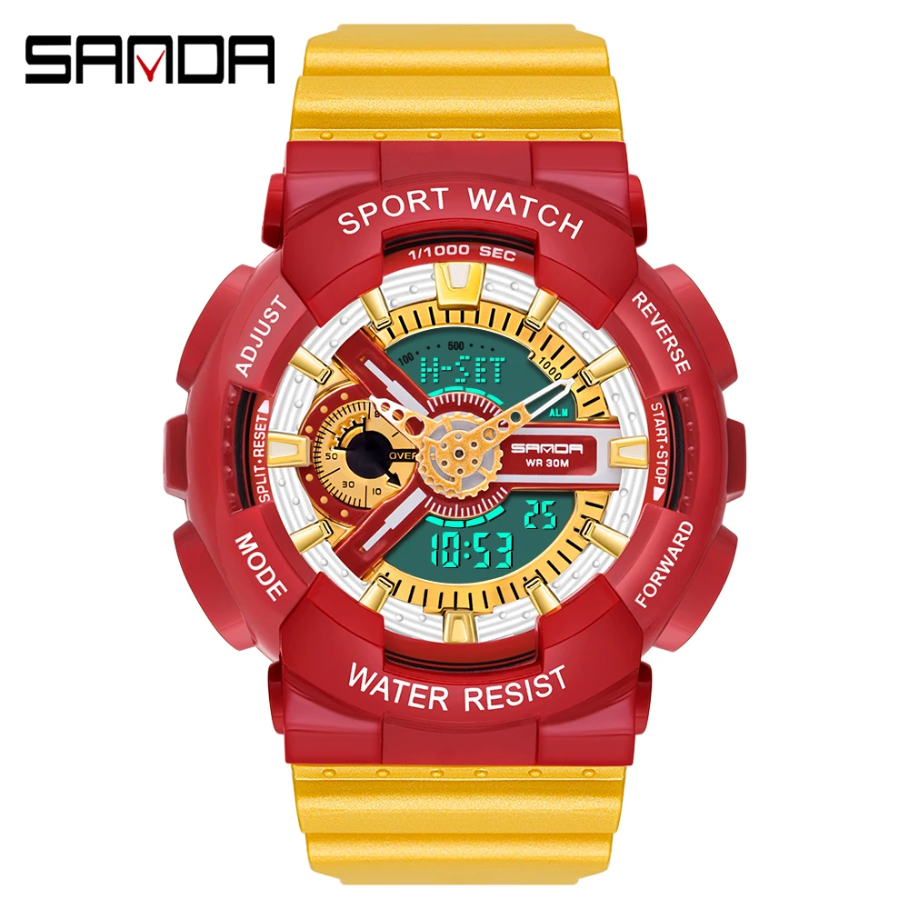 

2020 New Multifunction Electronic Sport Men Woman Watch Waterproof Silicone Male Wristwatches Big Dial Clock relogios femininos