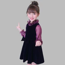 Вечерние сетчатые платья для девочек, весеннее платье для девочек Детские платья принцессы детская одежда с длинными рукавами для девочек 6, 8, 12 лет