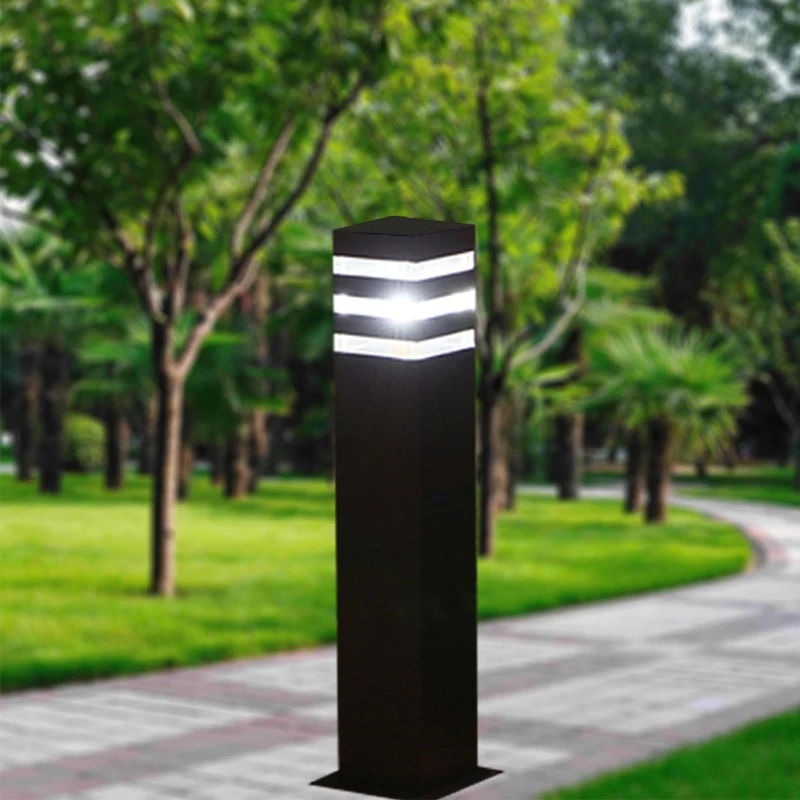 60 см открытый светодиодный светильник для газона современный сад двора вилла парковый пейзаж свет водонепроницаемый газон болларды освещение светильники