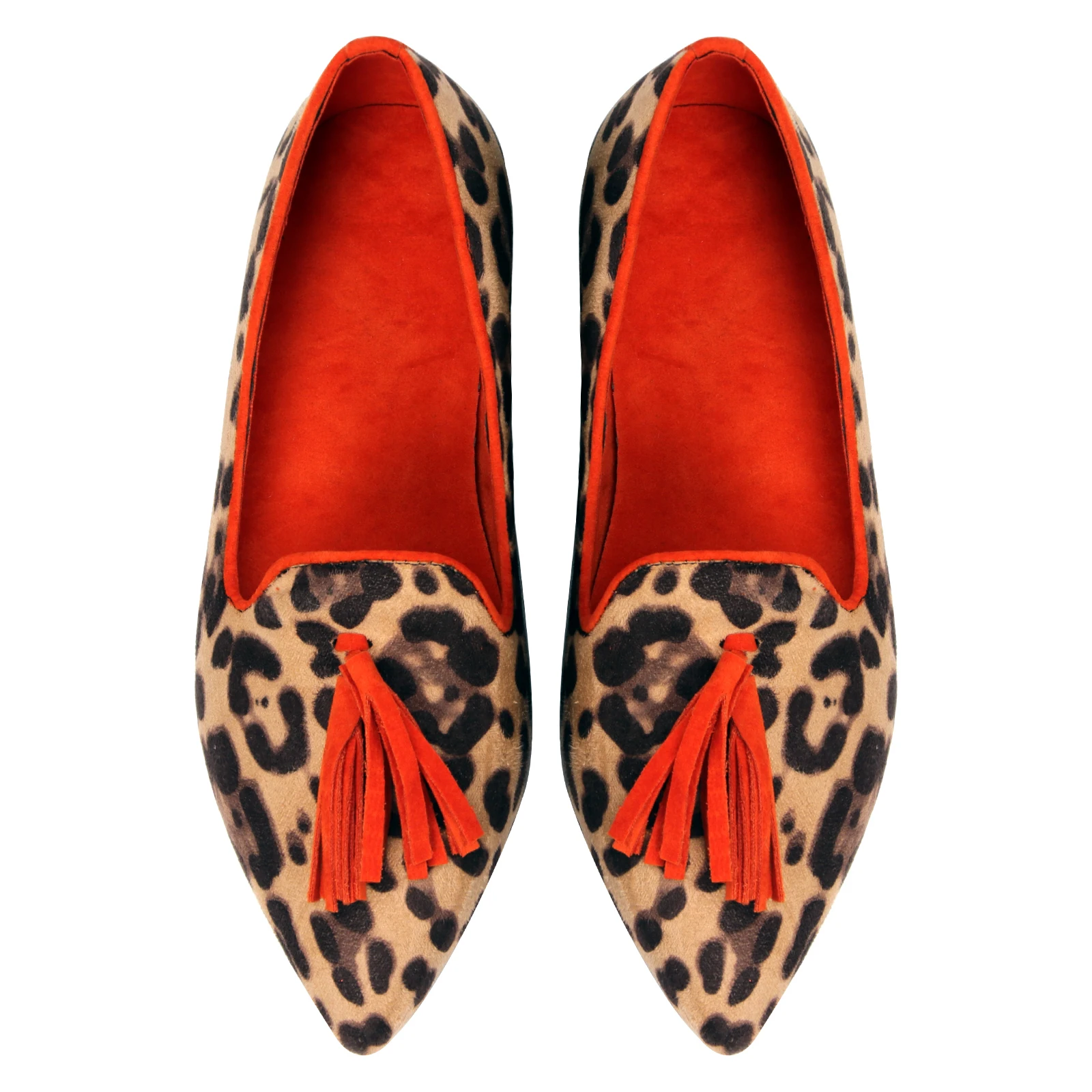 Women Tassel Loafers Flat Heels Spring Fashion Leopard Shoes