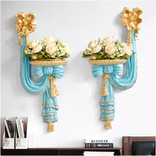 Европейская настенная подвеска, ваза ручной работы, украшение для дома, аксессуары для гостиной, настенный искусственный фон, украшение для корзины