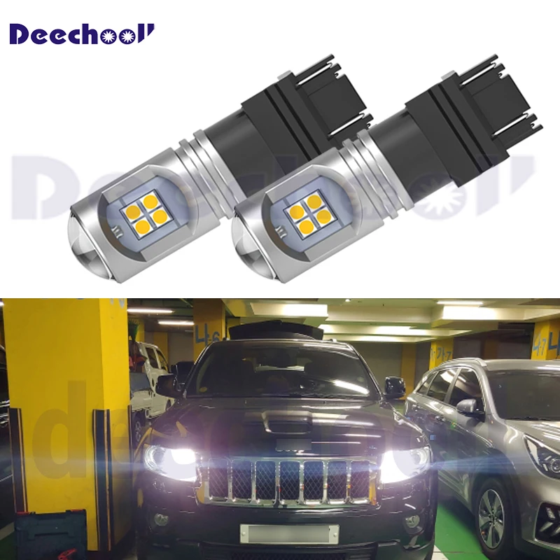 2x Canbus чистый белый Дневные ходовые огни лампы для Jeep Grand Cherokee 2011 2013 Сменные