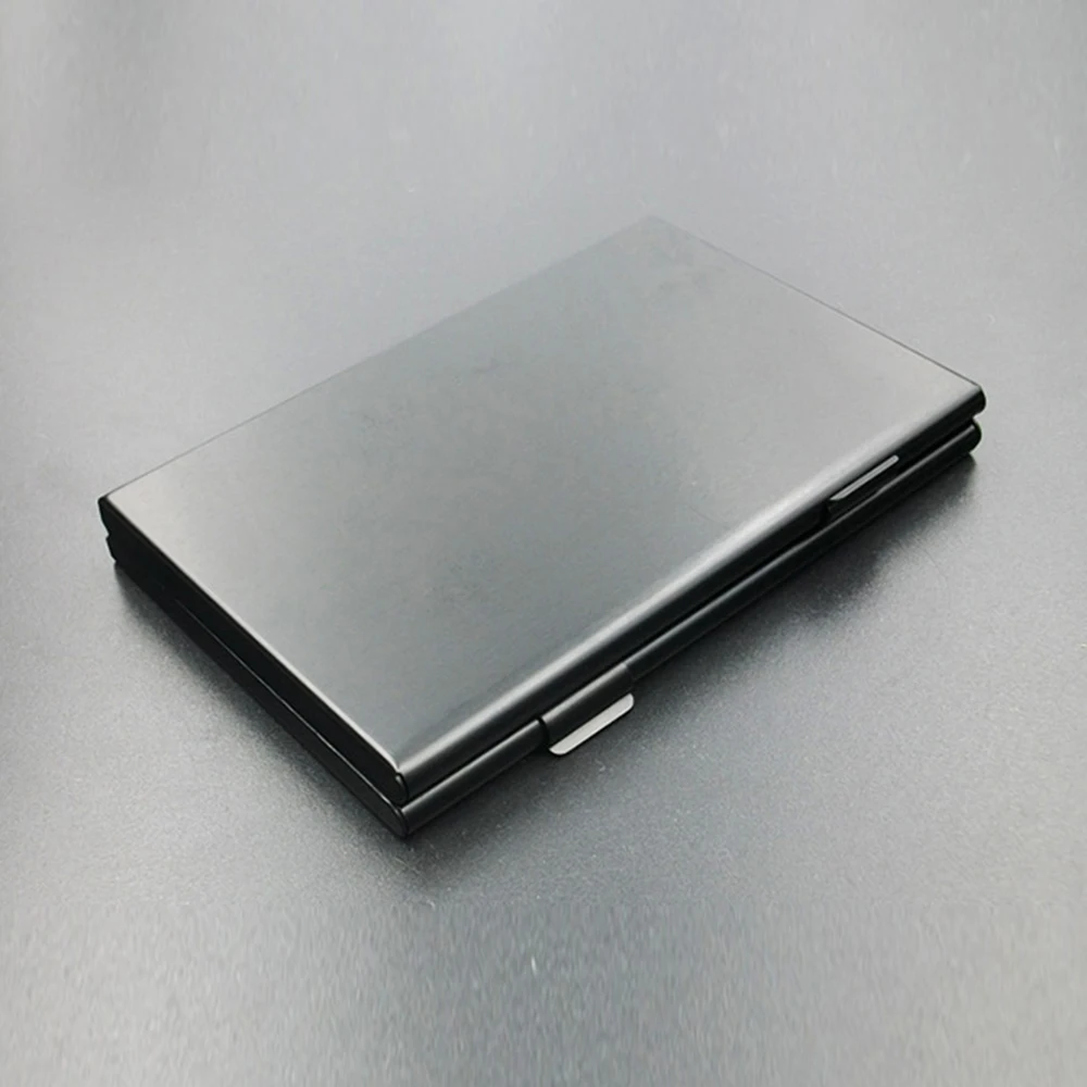 Алюминиевый Портативный чехол для мобильного телефона Apple samsung 56 с держателем для хранения sim-карты, защитный чехол, черная посылка, коробка для хранения