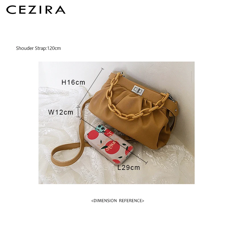 Роскошная сумка Кроссбоди CEZIRA из искусственной кожи на цепочке для женщин