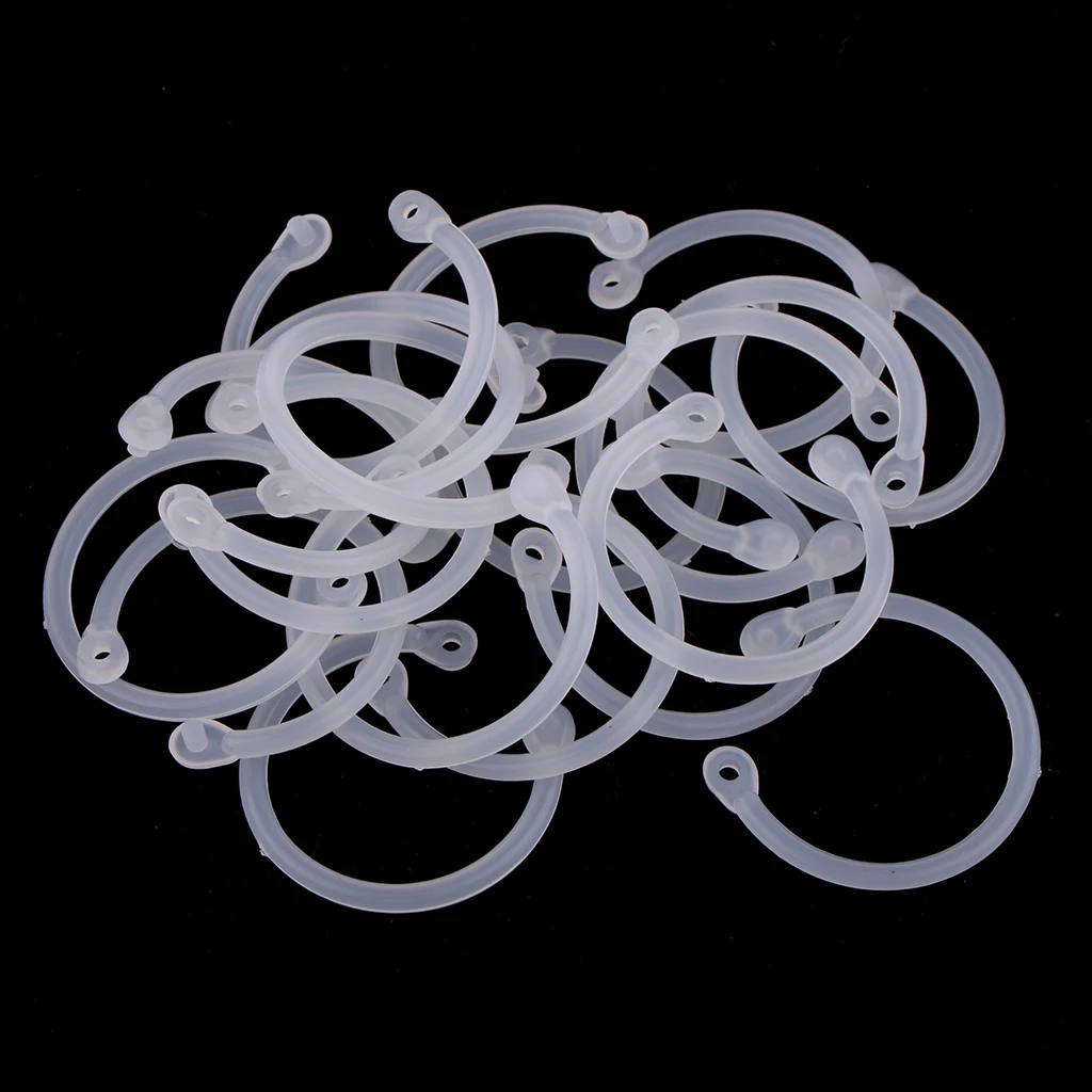 16 Pieces Openable Book Rings Circles Loose Leaf Binding Rings For DIY Crafts,Office Home Stationery Accessory Snap Clip Rings