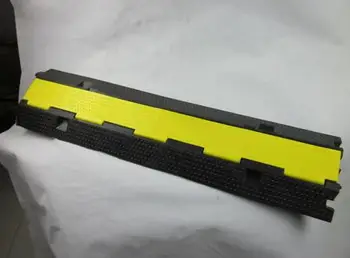 

2-Cable Rubber Warehouse Vehicle Electrical Wire Cover Ramp Protector Snake Cord