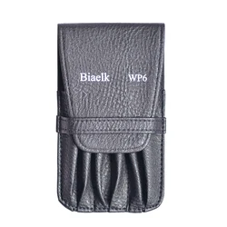 Brosse de voyage en PU de haute qualité, pochette à 6 puits, WP6, 1 pièce 