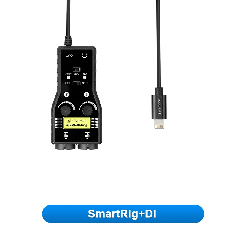 Saramonic SmartRig XLR Microphone Preamplifier Audio Adapter Mixer Preamp & Guitar Interface for DSLR Camera iPhone 7 7s 6 iPad 