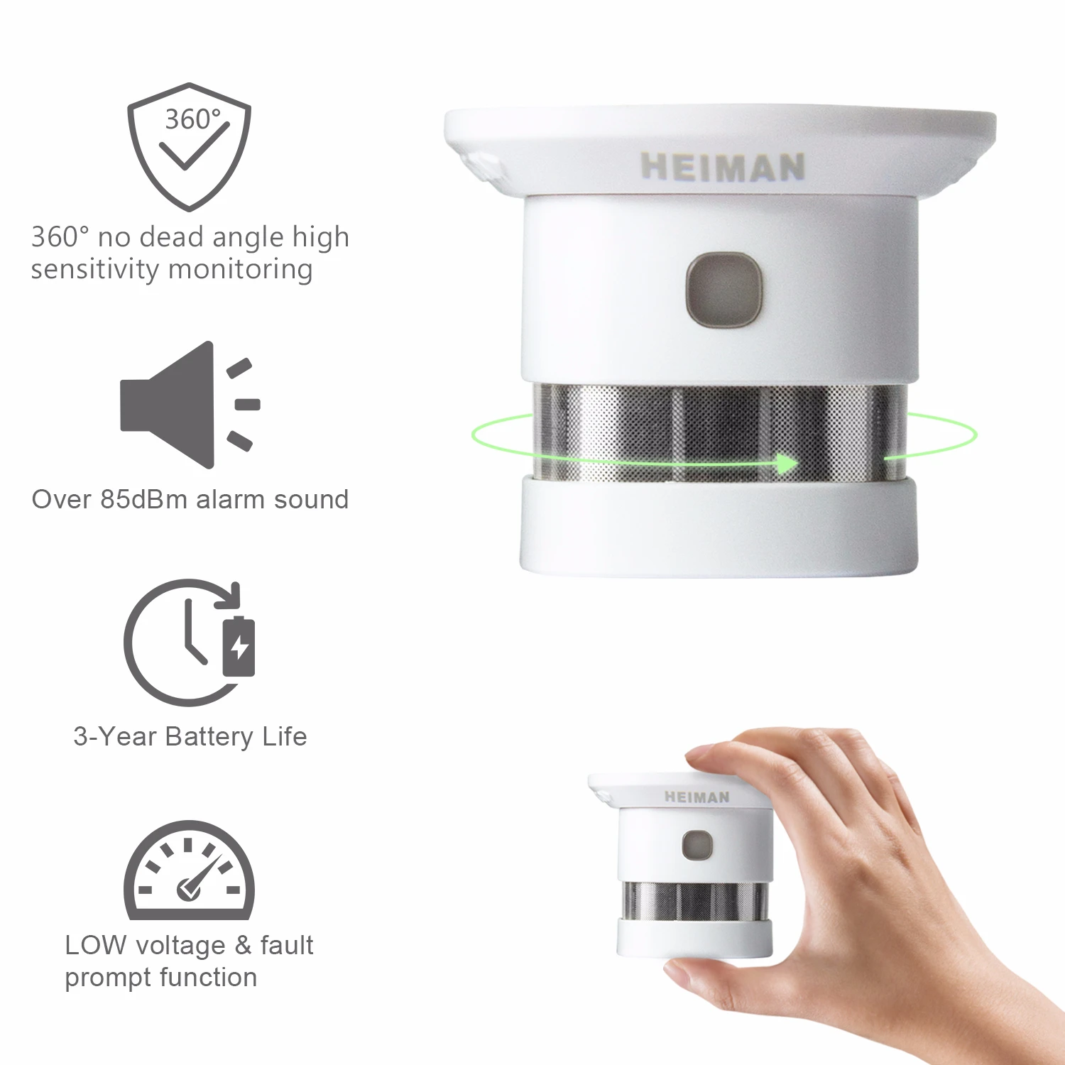 NEW HEIMAN Z-wave Smoke detector Zwave smart home EU 868.42MHz Z wave Fire alarm sensor for Security Smart House Free Shipping