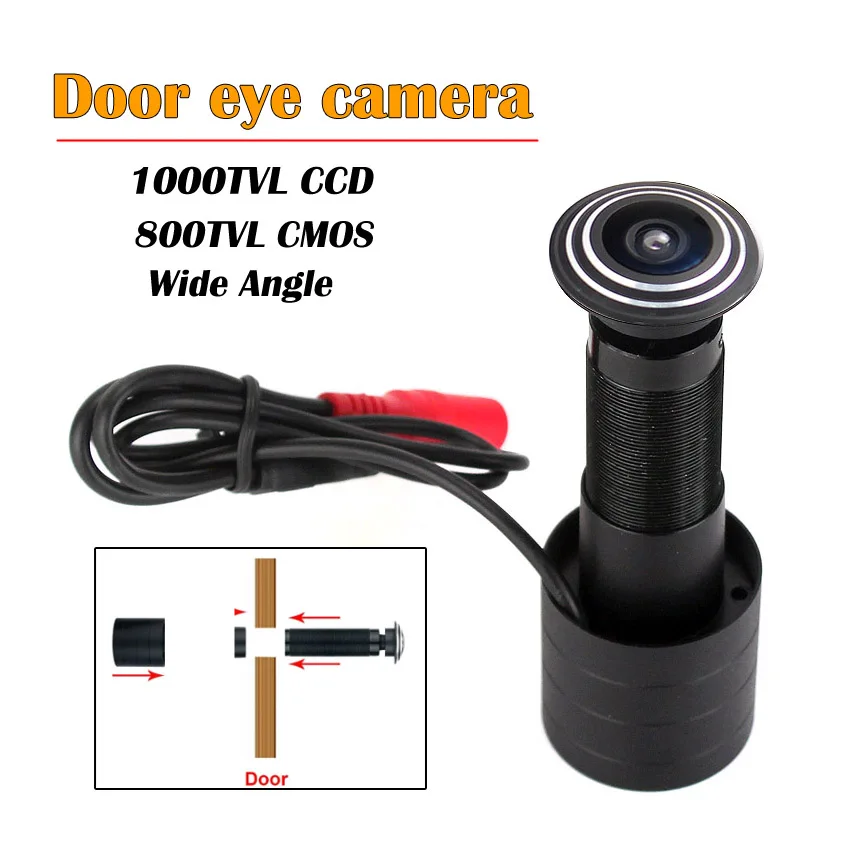 Door Eye Camera 800TVL Wide Angle 1000TVL CCD Mini Peephole Fisheye