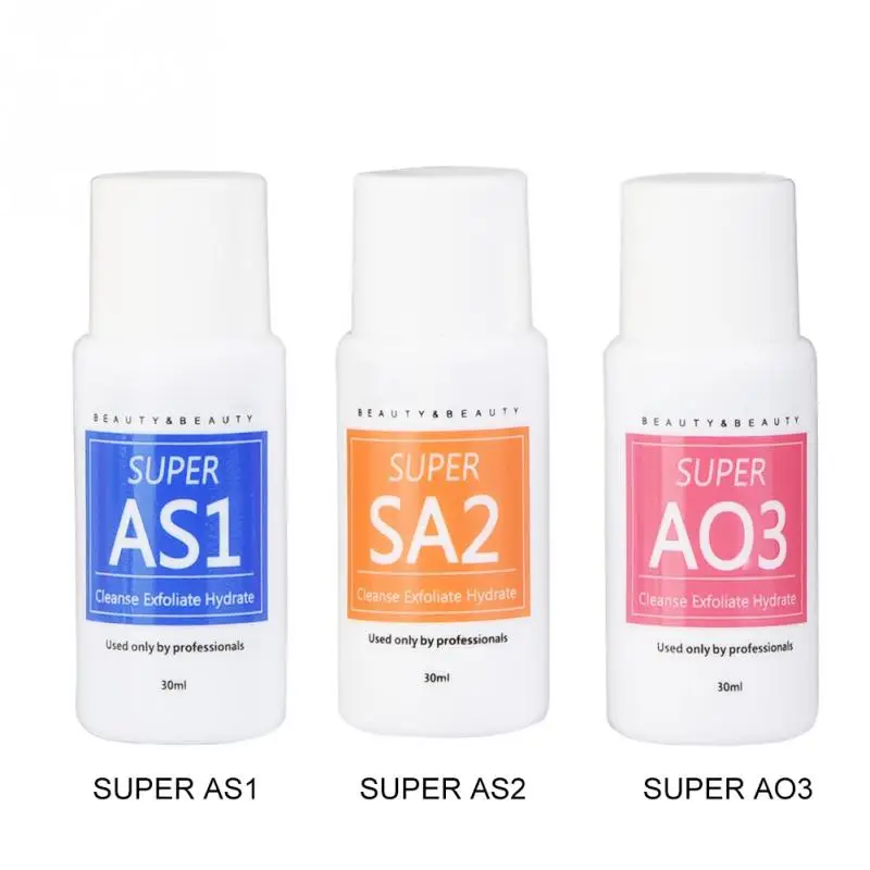 3pcs AS1 SA2 AO3 Oxygen Skin Care Machine Small Bubble Solution Deep Cleaning Hydrating Liquid Anti Aging Beauty Machine skin care machine