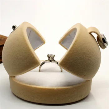 

1PC Jewelry Organizer Box Rings Storage Box Small Gift Box for Engagement Ring Earrings New 897839 with Button 2 Colors Cotton