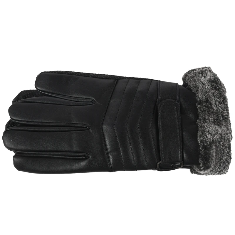 Man Anti-Slip Gloves Motorbike Leather Winter Sports Thermal Gloves Touch Screen Gloves
