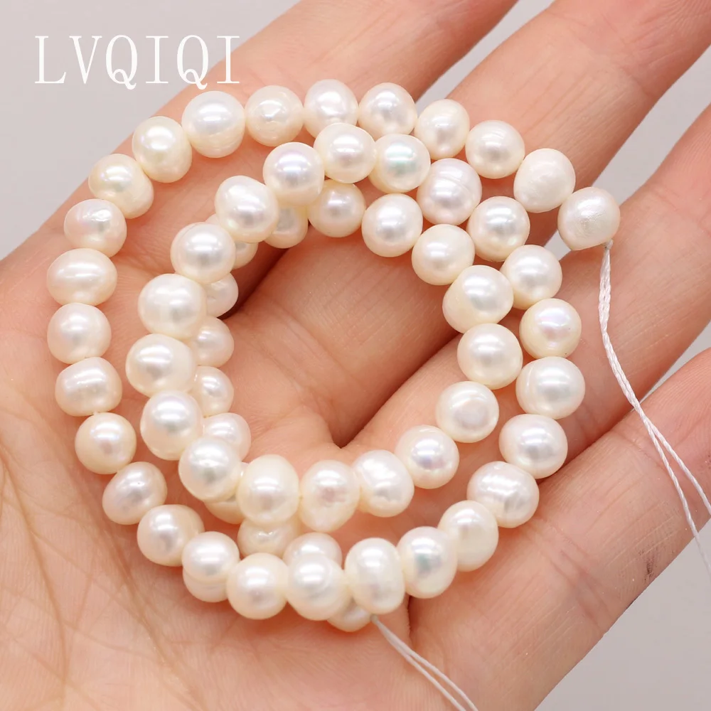 100% Natural Freshwater Pearl High Quality AAA Round Beaded For Jewelry Making Irregular Beads DIY Bracelet Necklace Accessories 4