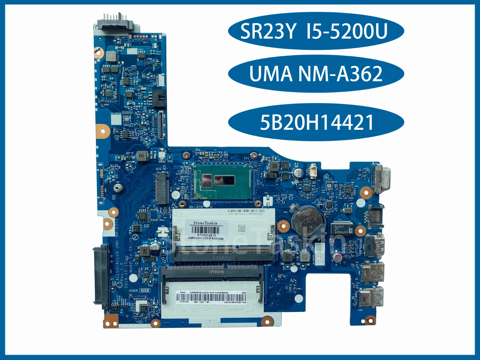 Оригинальная материнская плата FRU 5B20H14421 для Lenovo G50-80 ноутбука ACLU3/ACLU4 UMA NM-A362 SR23Y