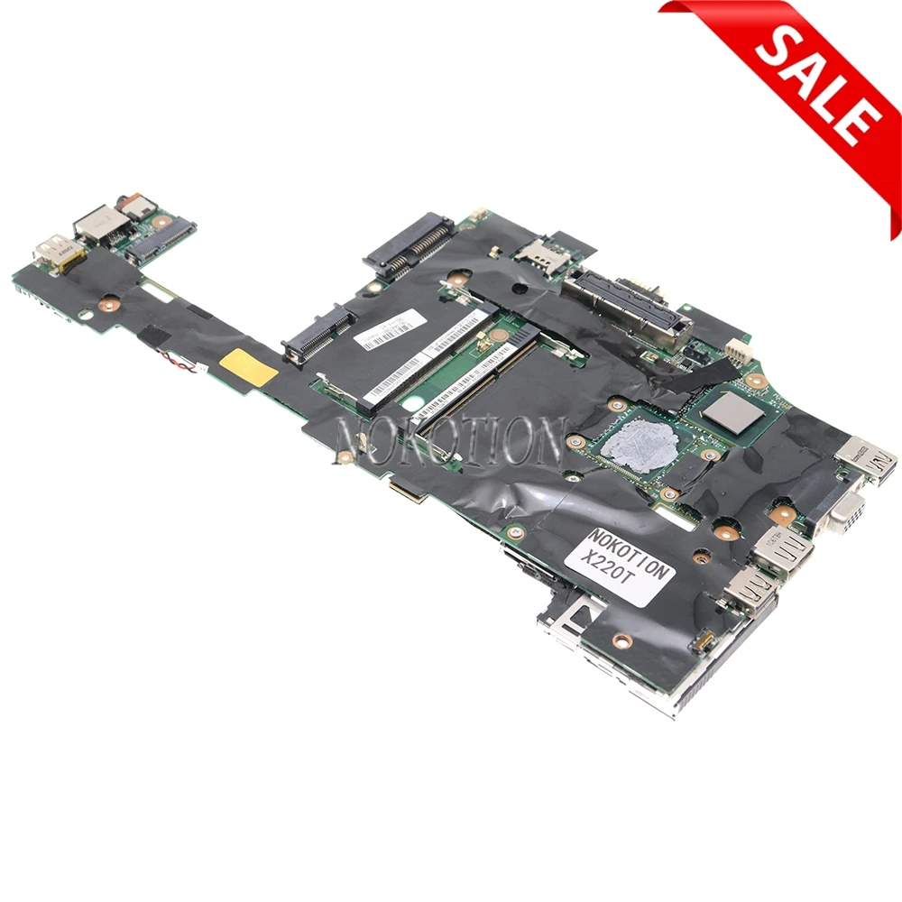 laptop motherboard For lenovo Thinkpad X220T X220 Tablet Main board DDR3 With I7-2640M CPU On board NOKOTION 04Y1814 04W3380
