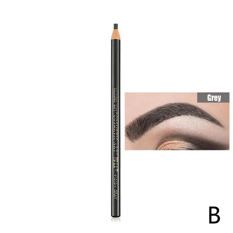 Женский карандаш для наращивания глаз, стойкий пигмент, черный, коричневый, водонепроницаемый карандаш для бровей, инструменты для красоты - Цвет: B