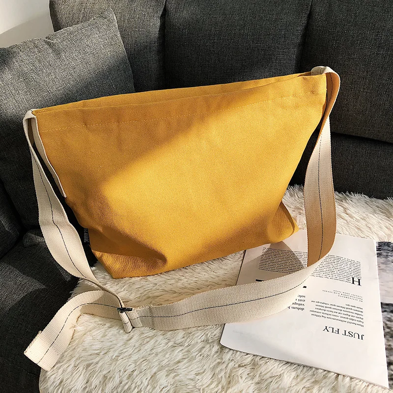 

Canvas Simple Large-Volume Shopping Bag Versatile MORI Series One-Shoulder Oblique WOMEN'S Bag