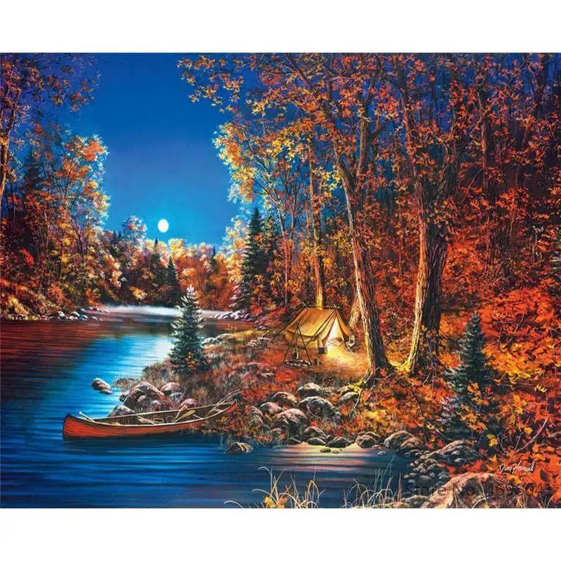 Painting By Numbers Frameworks Coloring Home Decor Pictures Landscape Beach Villa Decorations RSB8148 | Дом и сад