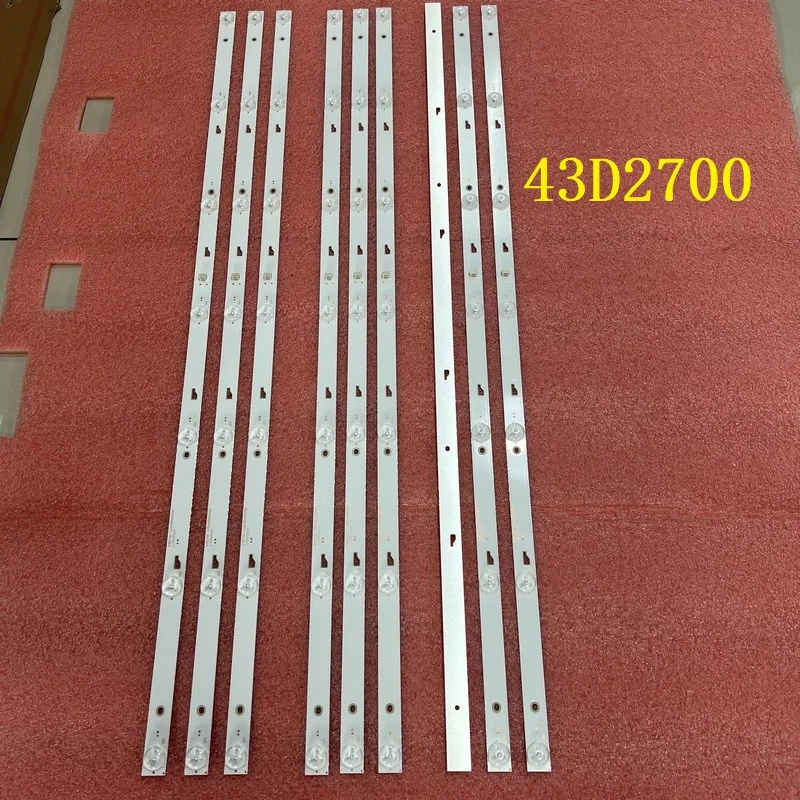 

30pcs/lot LED backlight strip for TCL 43D2700 43HR332M07A0 V2 4C-LB430T-HR1CK LC430DUY SH A1 43A9000