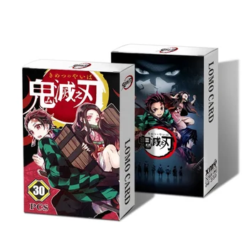 

Anime Demon Slayer: Kimetsu no Yaiba Kamado Tanjirou Postcard Post Cards Sticker Artbook Gift Cosplay Props Book Set Gifts