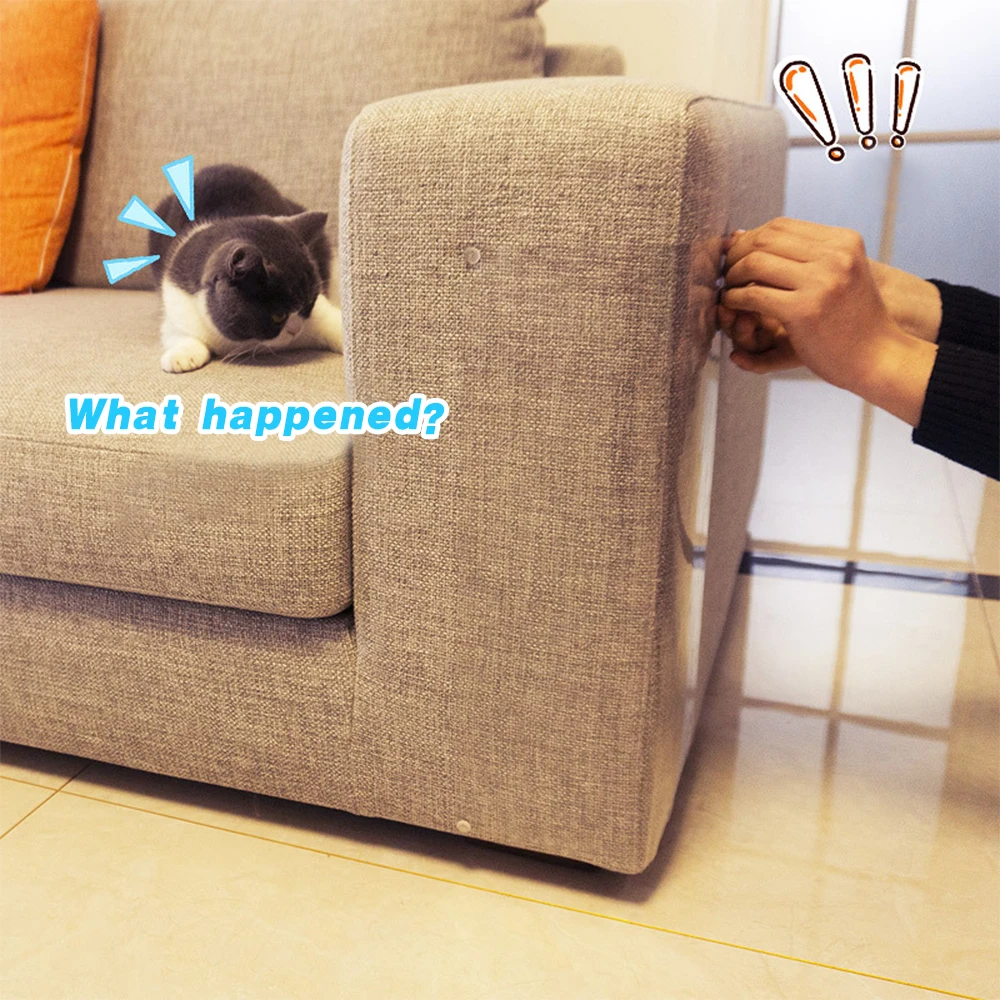 2 шт. Защита от царапин для кошек Защита от царапин самоклеящаяся защита для дивана для кошек защита для мебели с булавками