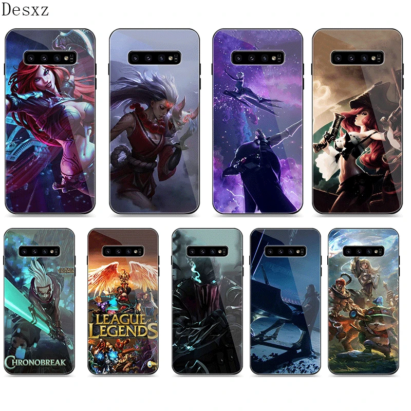 

Phone Case Glass for Samsung A40 A50 A10 A20 A30 A60 A70 S10 S7 Edge S8 S9 Note 8 9 10 Plus Cover LOL League Of Legends
