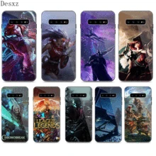 Caja del teléfono de cristal para Samsung A40 A50 A10 A20 A30 A60 A70 S10 S7 borde S8 S9 Nota 8 9 10 Plus LOL Liga de Leyendas(China)