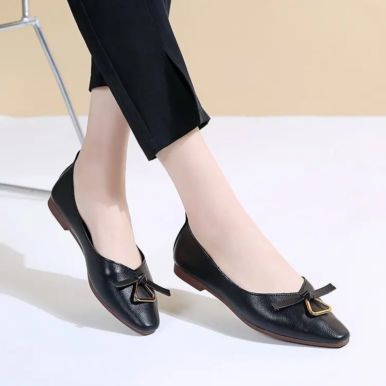 

Flat Small Shoes Women's 2019 Spring New Style Small Square Head Low-Cut Korean-style Versatile Driving WOMEN'S Shoes Comfortabl