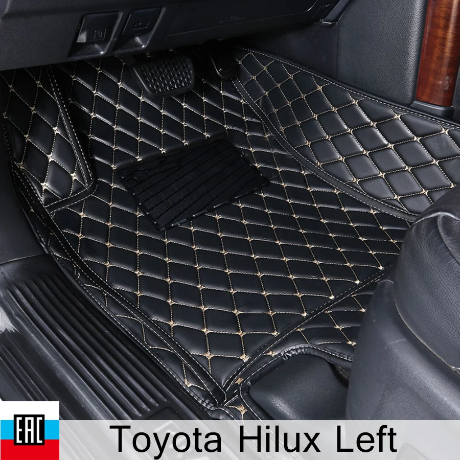 Коврик для авто Toyota Hilux лево руль 2015-2017 аксессуары из экокожи в салон