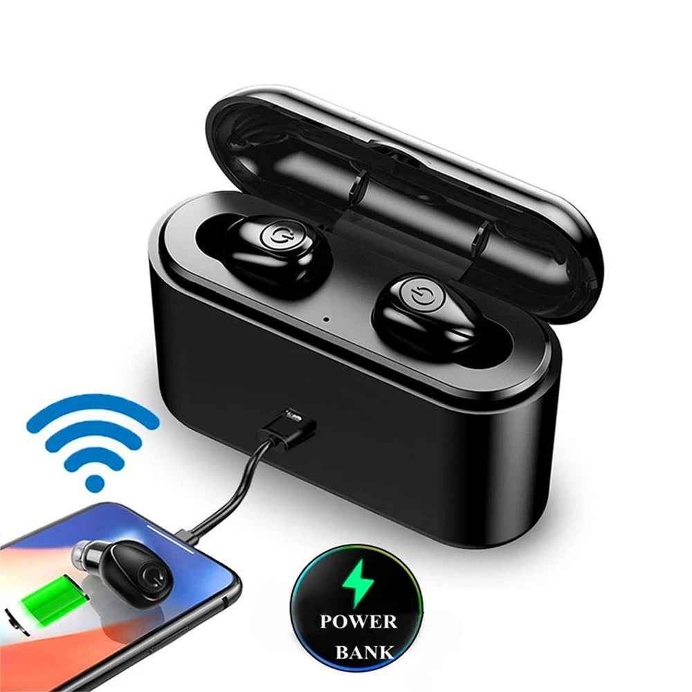 TWS стереонаушники X8 с поддержкой Bluetooth 2200 и внешним аккумулятором на 5 0 мА ·