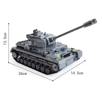 

Germany Tank Building blocks Compatible military brick 82010 82011 Large Panzer IV WW2 Tank toys for children