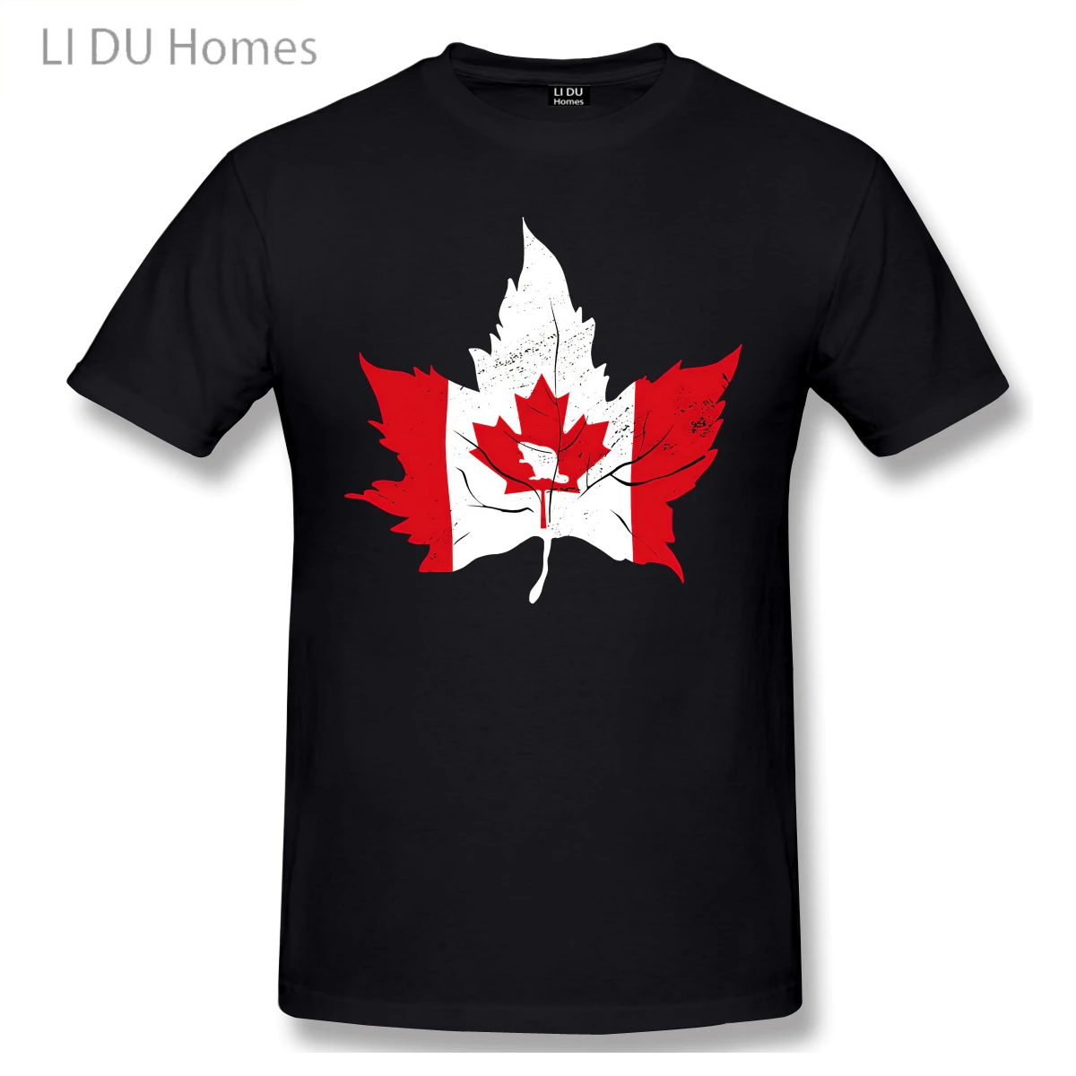 LIDU Canada Maple Leaf Flag Canadian Flag T Shirts Women Man's T shirt