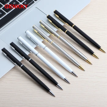 

2/11/20/PCS Ballpoint Pen Material Metal Pens For School Office Rotating Style Writing Point 0.7mm Ink Black Blue Stationery Pen