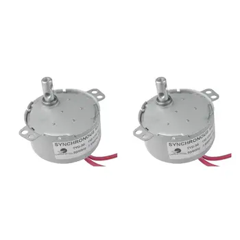 

CHANCS 2PCS TYD-50 110V AC 7.5-9RPM CW/CCW Cup Turners for Tumblers Synchronous Motor Gear Box