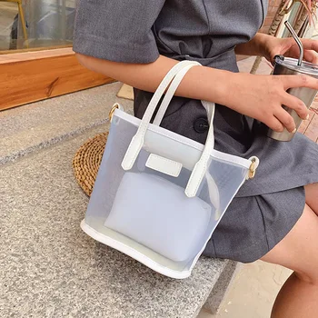 

Korean casual woven net beach bag 2020 summer new foreign style fashion slung portable and mother bag tote female bag