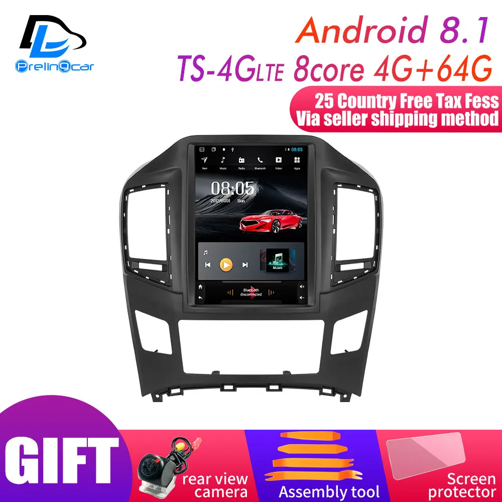 TS-4G 4G64G AN8.1 Android 9,0 2G ram 4G global Lte Автомобильный gps мультимедийный стерео радио плеер для hyundai H1 вертикальный плеер навигационная система - Цвет: TS-4G 4G64G AN8.1