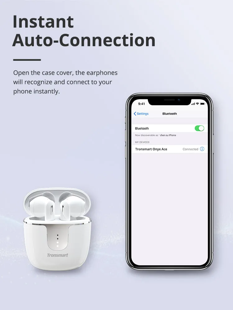 Tronsmart Onyx Ace TWS Wireless Earbuds QualcommBluetooth Earphones with 4 microphonesNoise Cancellation24H Play time