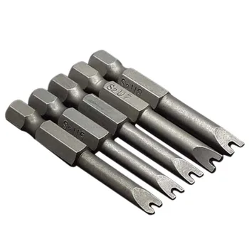 

5Pcs Set Security Bit Set Tamper Proof Screwdriver Drill Bit Screw Driver Bits Hex Shank Magnetic U Shaped 1/4 inch Driver Bits