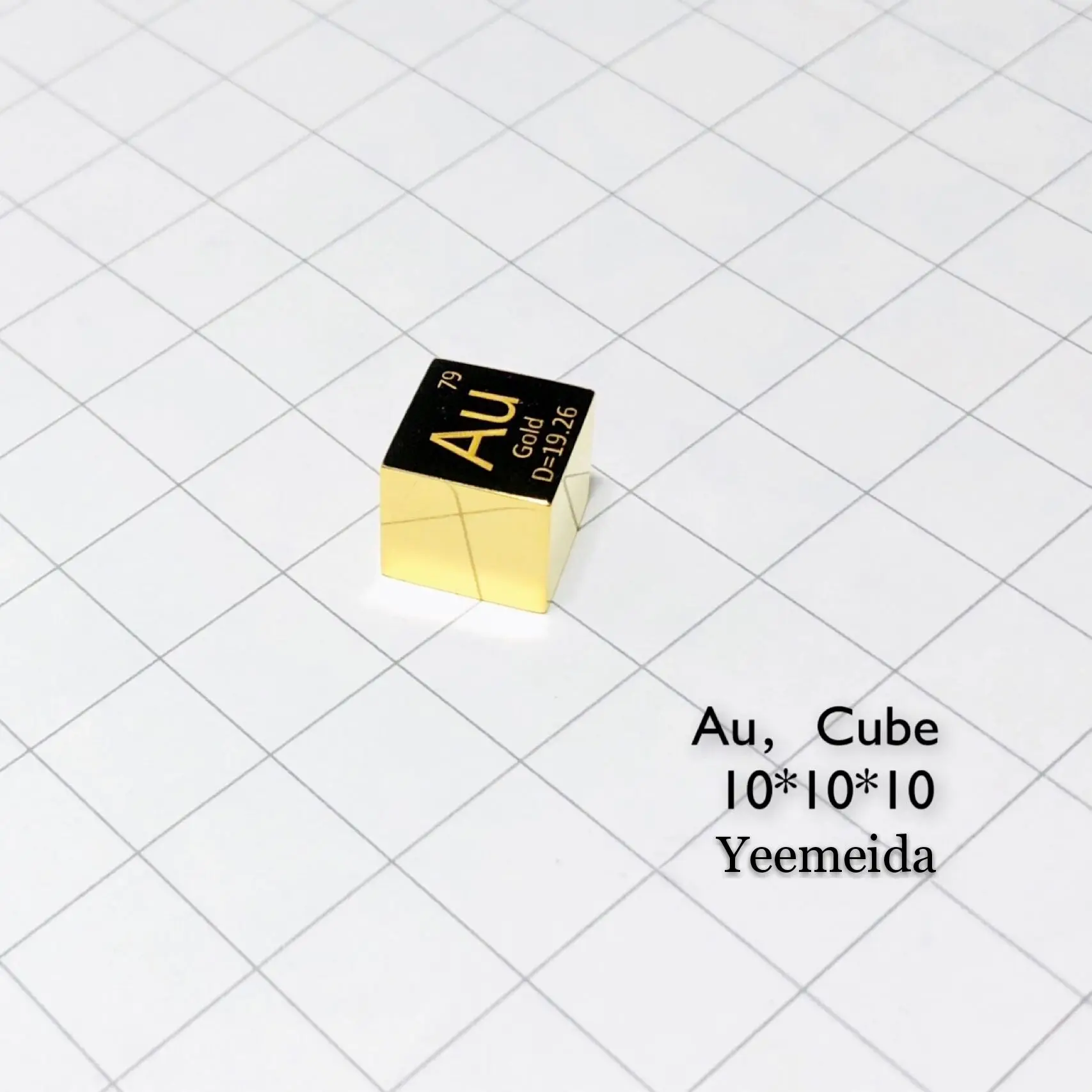 US $1.805.00 Metal Gold Cube Au High Purity 10x10x10mm Currency Investment Elemen Collection Lab Research Development Experiment