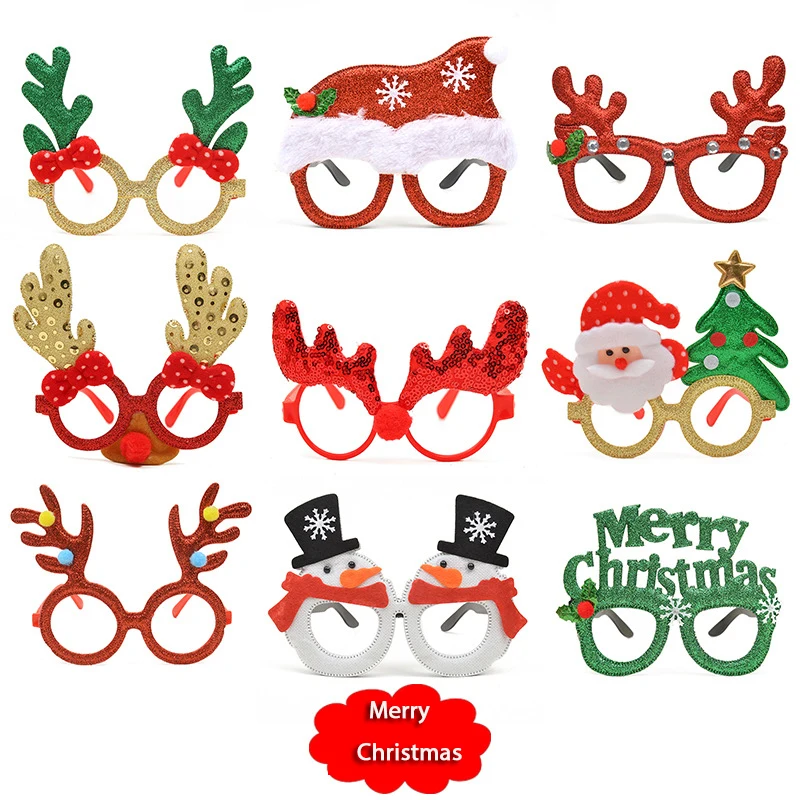 

Merry Christmas Glasses Adult Multi-color Children Glasses Frame Christmas Party Christmas Ornaments