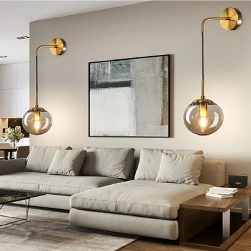 Lukloy Nordic Glass Wall Sconces Led 