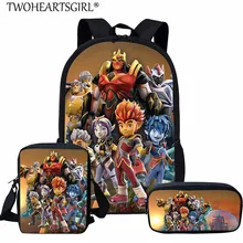 Twoheartsgirl детские школьные сумки для мальчиков игры Gormiti школьные сумки для учеников начальной школы большой емкости рюкзак наборы для девочек мальчиков ранец