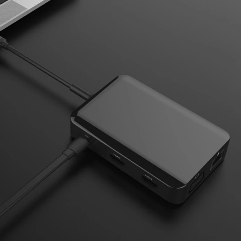 Usb хаб 9 в 1 многопортовый USB C двойной RJ45 HDMI адаптер 3 5 o VGA PD зарядная док станция для